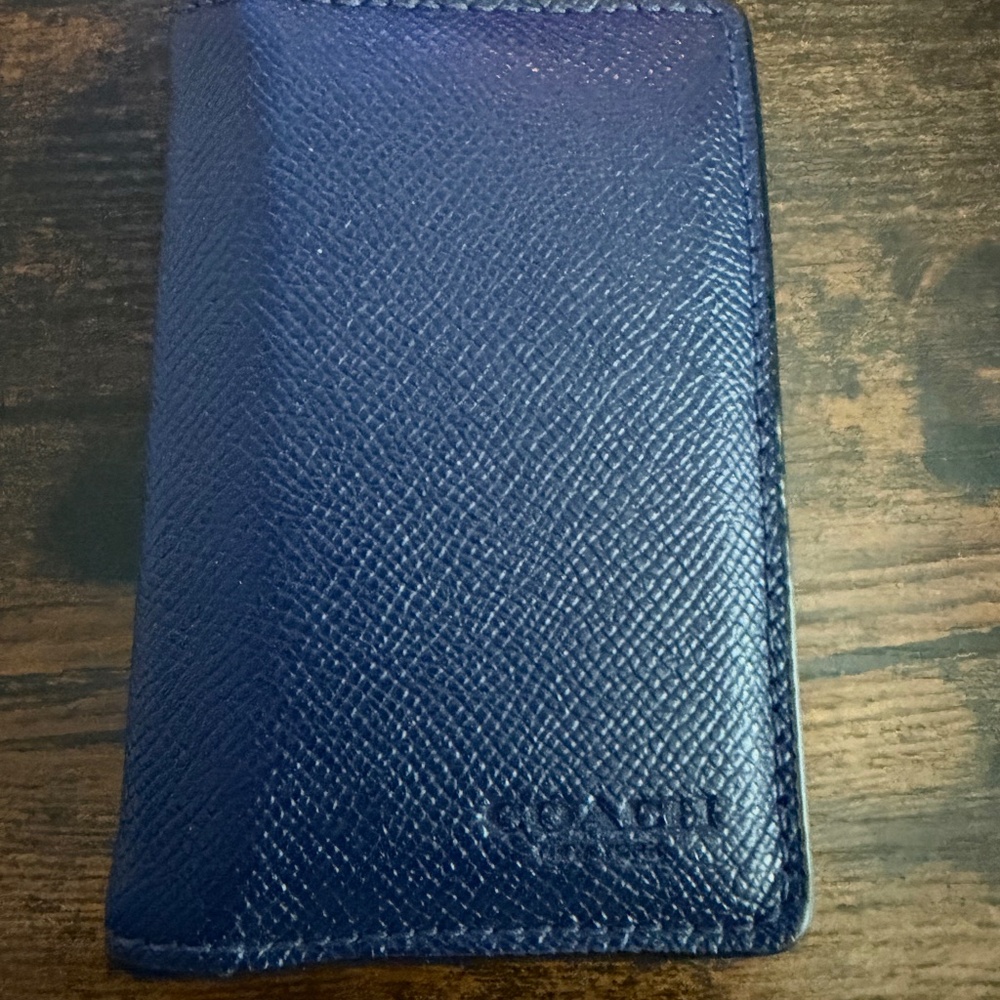 Mens Blue Coach Wallet